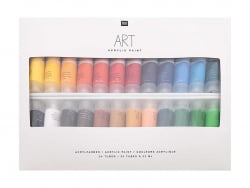 Acheter Lot de 24 tubes de peinture acrylique - 22 ml - 47,49 € en ligne sur La Petite Epicerie - Loisirs créatifs