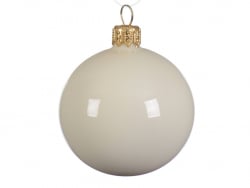 Acheter Boule de Noël en verre brillant - Crème 6 cm - 1,39 € en ligne sur La Petite Epicerie - Loisirs créatifs