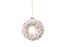Acheter Suspension de Noël en verre - Donut blanc - 7,99 € en ligne sur La Petite Epicerie - Loisirs créatifs