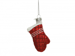 Acheter Suspension de Noël en verre - Gant de cuisine rouge - 6,49 € en ligne sur La Petite Epicerie - Loisirs créatifs