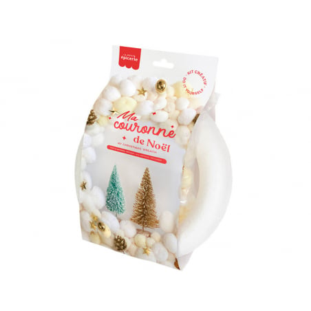 Acheter Kit couronne de Noël - Blanc - 16,99 € en ligne sur La Petite Epicerie - Loisirs créatifs