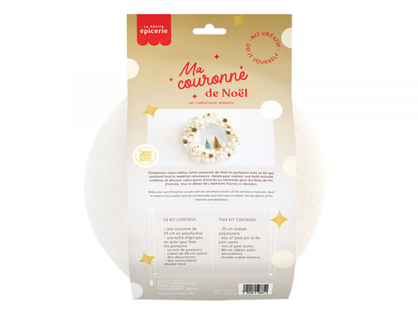 Acheter Kit couronne de Noël - Blanc - 16,99 € en ligne sur La Petite Epicerie - Loisirs créatifs