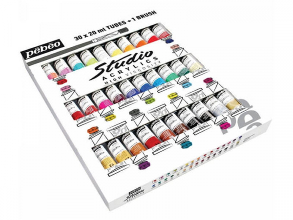 Acheter Coffret de 30 tubes de peinture acrylique - Pinceau inclus - 41,19 € en ligne sur La Petite Epicerie - Loisirs créatifs