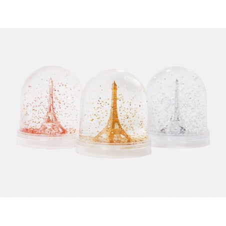 Acheter Mini-boule à neige Tour Eiffel argentée - Paillettes argentées - 6,19 € en ligne sur La Petite Epicerie - Loisirs cré...