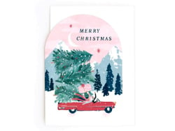 Acheter Carte de Noël - Voiture rouge et sapins - 4,99 € en ligne sur La Petite Epicerie - Loisirs créatifs