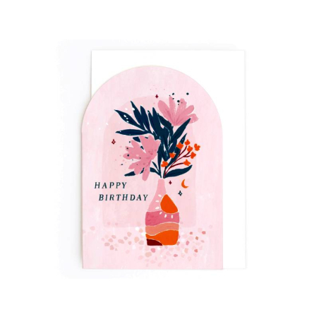 Acheter Carte d'anniversaire - Vase et fleurs - 4,99 € en ligne sur La Petite Epicerie - Loisirs créatifs