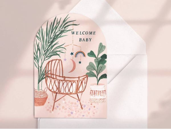 Acheter Carte postale Bienvenue bébé - Welcome Baby - 4,99 € en ligne sur La Petite Epicerie - Loisirs créatifs