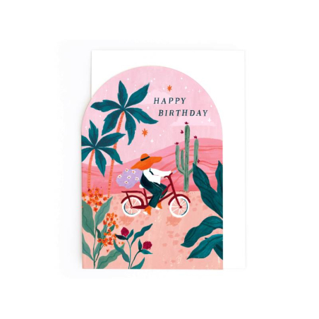 Acheter Carte d'anniversaire bohème - Vélo au soleil couchant - 4,99 € en ligne sur La Petite Epicerie - Loisirs créatifs