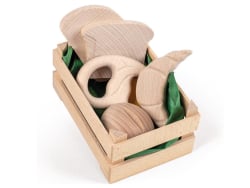 Acheter Petite cagette en bois pour dinette - 4 viennoiseries à personnaliser - 9,99 € en ligne sur La Petite Epicerie - Lois...