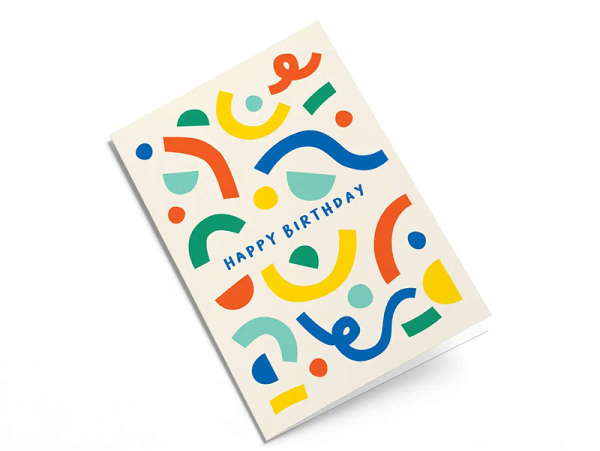 Acheter Carte postale graphique Joyeux anniversaire - avec enveloppe - 3,49 € en ligne sur La Petite Epicerie - Loisirs créatifs