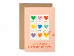 Acheter Carte postale Je t'envoie beaucoup d'amour - avec enveloppe - 3,49 € en ligne sur La Petite Epicerie - Loisirs créatifs