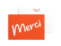 Acheter Carte postale Merci - Rouge - Sans enveloppe - 1,69 € en ligne sur La Petite Epicerie - Loisirs créatifs