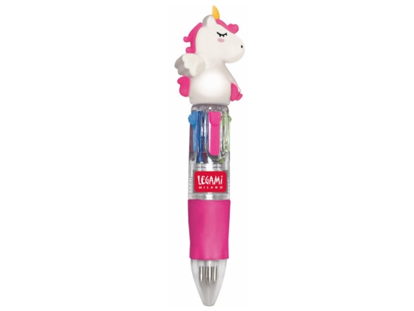 Offrez cet adorable mini stylo 4 couleurs licorne Legami à votre enfant !