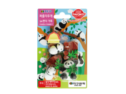 Set de 6 Gommes thème Panda