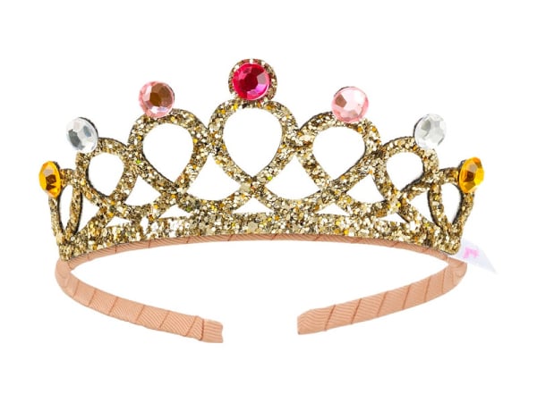 Offrez cette couronne dorée composée de strass brillant à votre enfant