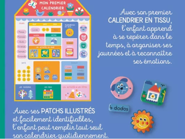 Calendrier éducatif en tissu pour enfant - Le blog de Mademoiselle Petit  Pois