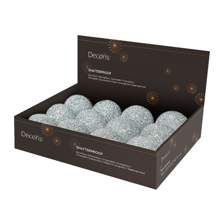 Packaging petits contenants chocolats - Boîte boule de Noël Argent