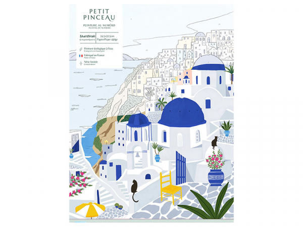 Acheter Coffret peinture au numéro - Petit Pinceau - Santorini par Maja Tomljanovic - 22,99 € en ligne sur La Petite Epicerie...