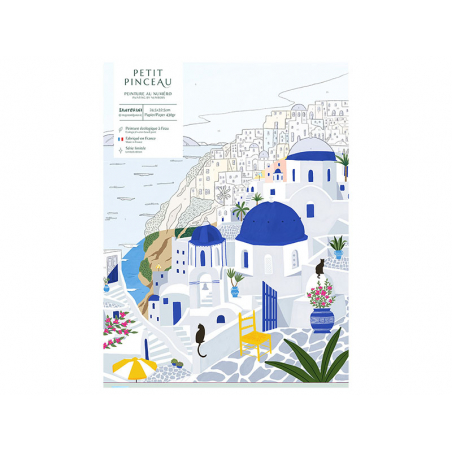 Acheter Coffret peinture au numéro - Petit Pinceau - Santorini par Maja Tomljanovic - 22,99 € en ligne sur La Petite Epicerie...