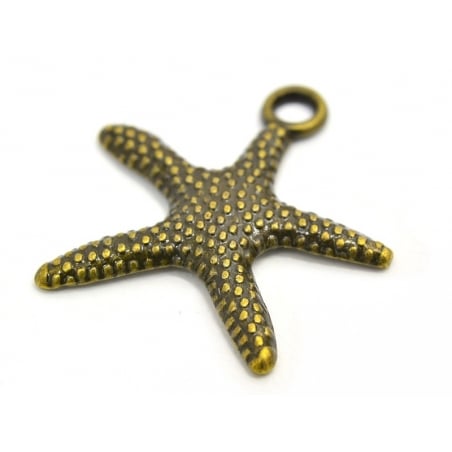 Acheter 1 Breloque étoile de mer - couleur bronze - 0,19 € en ligne sur La Petite Epicerie - Loisirs créatifs