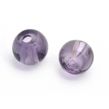 Acheter 50 perles en verre rondes 4 mm - prune - 0,99 € en ligne sur La Petite Epicerie - Loisirs créatifs