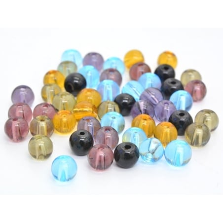 Acheter 50 perles en verre rondes 4 mm - multicolores - 0,99 € en ligne sur La Petite Epicerie - Loisirs créatifs