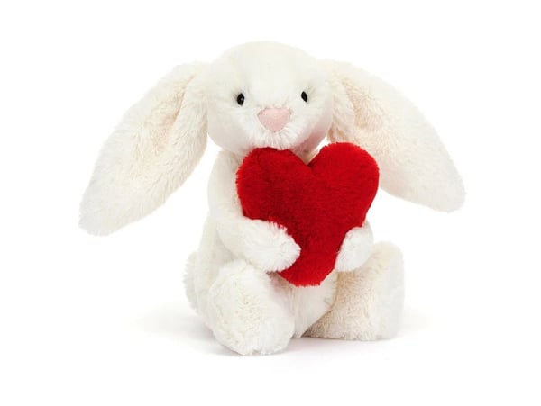 Peluche Lapin coeur rouge Love - 18 cm - Jellycat