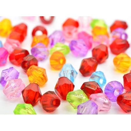 1000 Plastique Perles Luxe Acrylique Perles plastique 4 mm à Facettes Rond Coloré d803