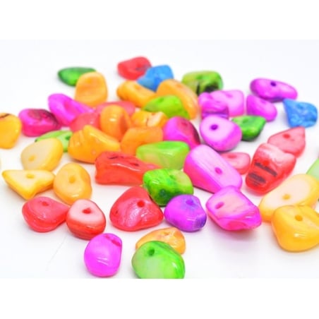 Acheter 50 perles coquille chips - multicolores - 1,99 € en ligne sur La Petite Epicerie - Loisirs créatifs