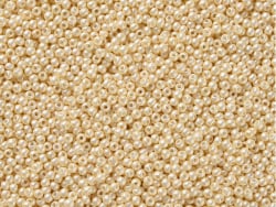 Perles de rocailles en tube - Coquillage beige - 2 mm