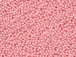 Perles de rocailles en tube - Rose blush - 2 mm