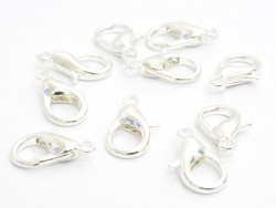 Acheter 10 fermoirs mousqueton 21 mm - couleur argent clair - 2,29 € en ligne sur La Petite Epicerie - Loisirs créatifs