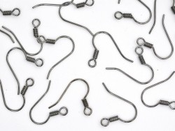 Acheter 10 paires de boucles d'oreilles crochets - couleur noir métallisé - 2,29 € en ligne sur La Petite Epicerie - Loisirs ...