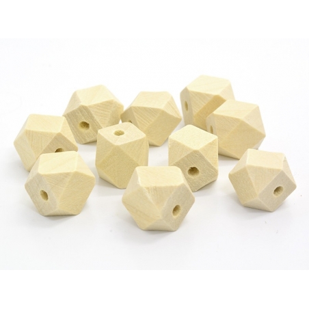 Acheter 10 perles géométriques en bois - 12 mm - 2,90 € en ligne sur La Petite Epicerie - Loisirs créatifs