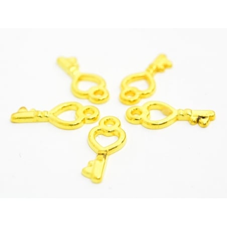 Acheter 1 Breloque petite clé d'amour - doré - 0,19 € en ligne sur La Petite Epicerie - Loisirs créatifs
