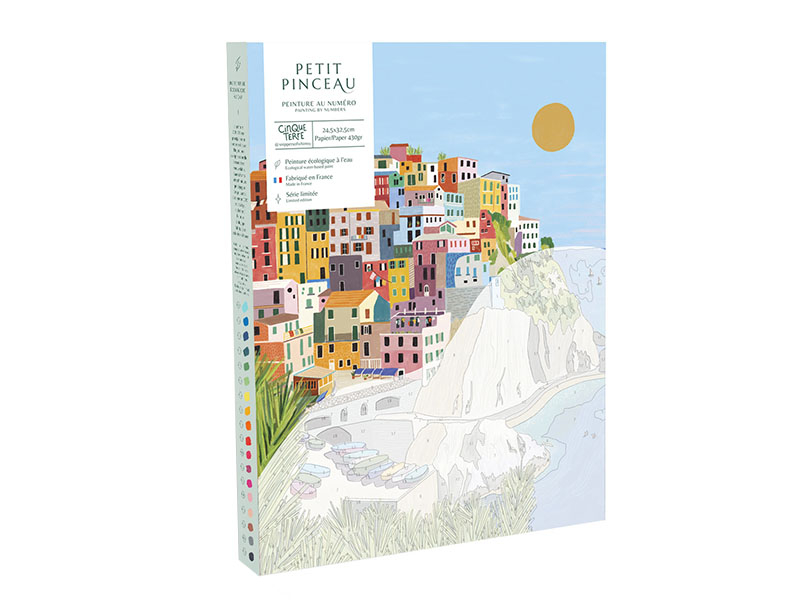 Acheter Coffret peinture au numéro - Petit Pinceau - Cinque terre par Kenzie Elston - 22,99 € en ligne sur La Petite Epicerie...