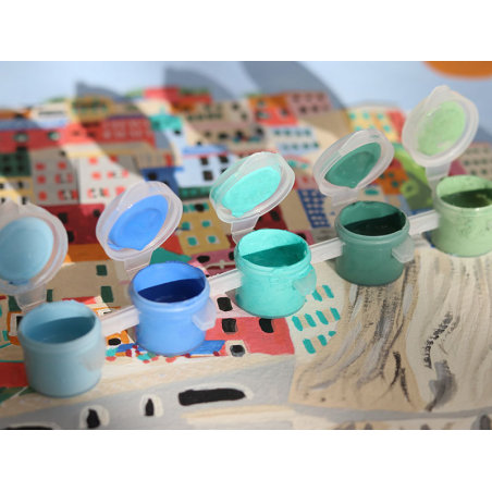 Acheter Coffret peinture au numéro - Petit Pinceau - Cinque terre par Kenzie Elston - 22,99 € en ligne sur La Petite Epicerie...