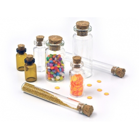 Acheter Kit de 8 fioles en verre - 6,50 € en ligne sur La Petite Epicerie - Loisirs créatifs