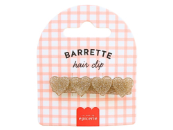 Barrette cheveux - Coeur Doré