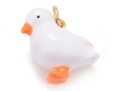 Breloque canard émaillé doré