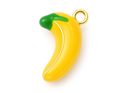 Breloque banane émaillée en...