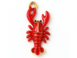 Breloque émaillée homard...