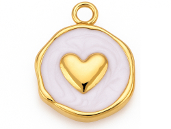 Pendentif cœur émaillé...