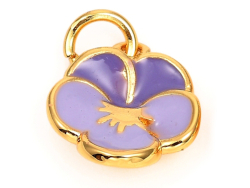 Breloque fleur émaillée...