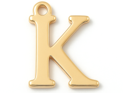 Breloque lettre K en laiton...