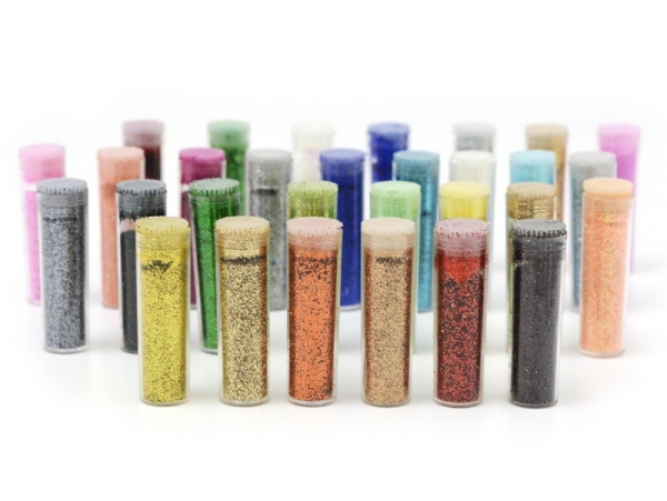 Set of 30 tubes with glitter Set of 30 tubes with glitter