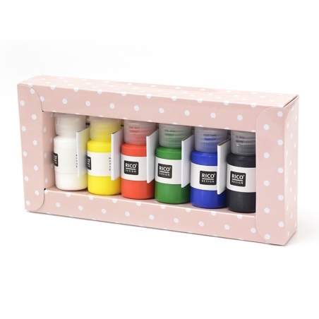 Acheter Set de 6 flacons de peintures pour tissus - couleurs primaires - 16,90 € en ligne sur La Petite Epicerie - Loisirs cr...