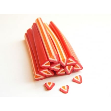 Acheter Cane fraise coeur orange - 0,49 € en ligne sur La Petite Epicerie - Loisirs créatifs