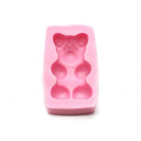 Moule bonbon  nounours  en silicone rose