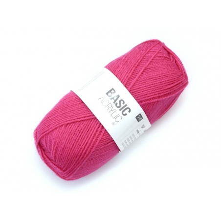 Acheter Laine à tricoter "Basic Acrylic" - fuchsia - 3,30 € en ligne sur La Petite Epicerie - Loisirs créatifs